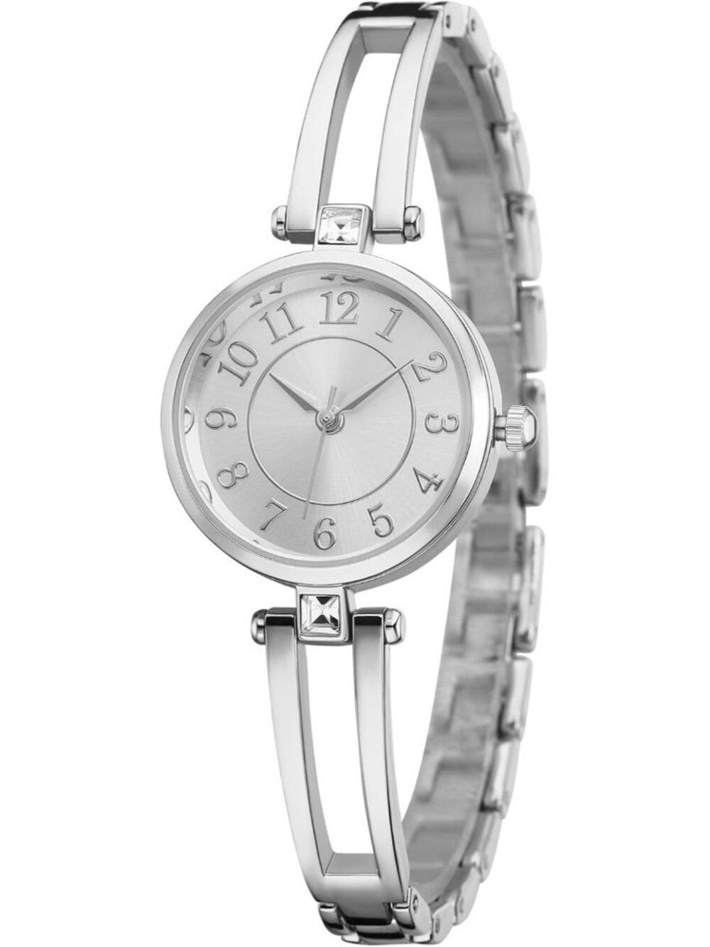 Women's Silver Analog Relogio Feminino Waterproof Classic Bracelet Wrist Watch